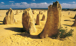 Wüstenlandschaft mit „Pinnacles“ an der Westküste, Australien Wüstenlandschaft mit „Pinnacles“ an der Westküste, Australien